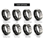 font options for inside engraving on black & gray chimney starter rings