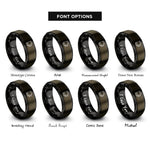 font options for inside engraving on gunmetal & black chimney starter rings
