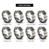 font options for inside engraving on silver chinese hamster rings