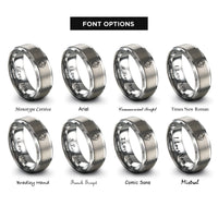 font options for inside engraving on gray chiron rings