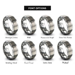 font options for inside engraving on gray chisel rings