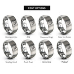 font options for inside engraving on silver choir conductor rings