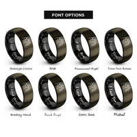 font options for inside engraving on gunmetal & black choir conductor rings