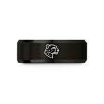 spiritual calendar presents – black tungsten cheetah wedding band