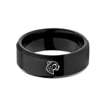 faith based wall decor – black tungsten cheetah wedding band