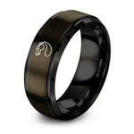 Christian daily planner – gunmetal & black tungsten safety whistle lanyard ring