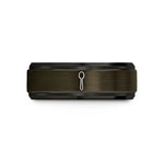 unique promise rings women – gunmetal & black tungsten spoon wedding band