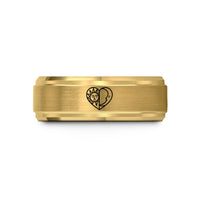 women’s tungsten bands – gold tungsten sun moon wedding band