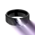 unique holiday presents women – black tungsten knight helm wedding band