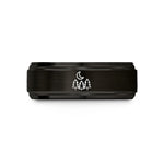 unique present ideas her – black tungsten tree silhouette wedding band