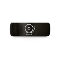 best presents for him – black tungsten fire alarm bell wedding band