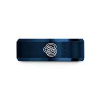 best presents for men – rose gold & blue tungsten onion rings wedding band
