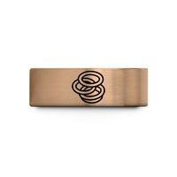 holiday presents for guys – rose gold & blue tungsten onion rings wedding band