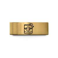 personalized jewelry for mom – gold tungsten orange peel wedding band