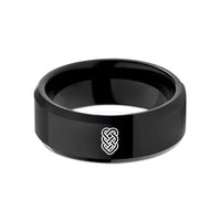 tungsten rings for her – black tungsten rope braid pattern wedding band