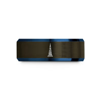 holiday presents for ladies – gunmetal & blue tungsten burj khalifa wedding band