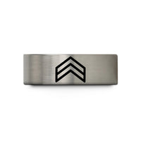 best holiday rings – blue & gray tungsten chevron stripe wedding band