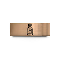 thoughtful presents for mom – rose gold & blue tungsten ketchup bottle wedding band