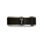 special presents for mom – black & silver tungsten pike pole wedding band