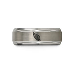 unique presents for her – silver tungsten single wing wedding band