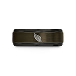 holiday presents for parents – gunmetal & black tungsten single wing wedding band