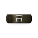 tungsten rings for couples – gunmetal & black tungsten espresso shot glass wedding band