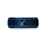 personalized presents for friends – blue tungsten lever class 1 wedding band