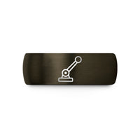 unique presents for friends – gunmetal & blue tungsten lever class 1 wedding band
