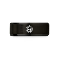 present ideas for bestie – black tungsten pumpkin skull wedding band