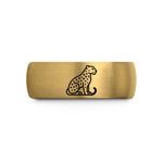 thoughtful presents for friends – gold & silver tungsten snow leopard wedding band