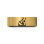 unique presents for friends – gold tungsten snow leopard wedding band
