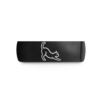 cool surprises for buddies – black tungsten stretching cat wedding band