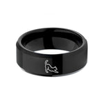 best ideas for friends – black tungsten stretching cat wedding band