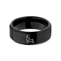 best ideas for friends – black tungsten stretching cat wedding band