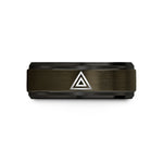 affordable presents for pals – gunmetal & black tungsten delta wedding band