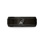 personalized presents for friends – black tungsten raven wedding band