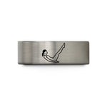 special presents to give – blue & gray tungsten scissor supine pose wedding band