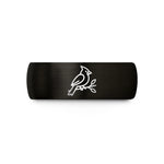 personalized presents for men – black & gold tungsten cardinal on branch wedding band
