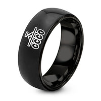 Christmas Gifts for Boyfriend – black tungsten disc harrow ring