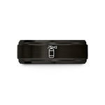 unique present ideas men – black tungsten fire extinguisher wedding band