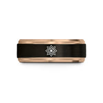 best presents for boyfriend – black & rose gold tungsten star pattern wedding band