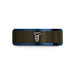 unique presents for him – gunmetal & blue tungsten flathead screw wedding band