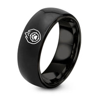 Christmas Gifts for Brothers – black tungsten paw compass ring