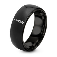 Christmas Gifts for Couple – black tungsten screwdriver flathead ring