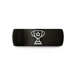 matching tungsten bands – black & gold tungsten trophy star wedding band