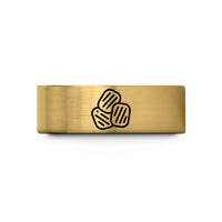unique couple present ideas – gold tungsten hash browns wedding band