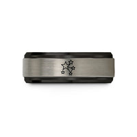 unique dad present ideas – black & blue & gray tungsten star cluster wedding band