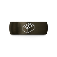 holiday presents for ladies – gunmetal & black tungsten cinder block wedding band