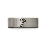 special presents for her – silver tungsten double bit axe wedding band