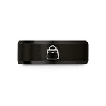 personalized presents for friends – black & rose gold tungsten afikoman bag wedding band